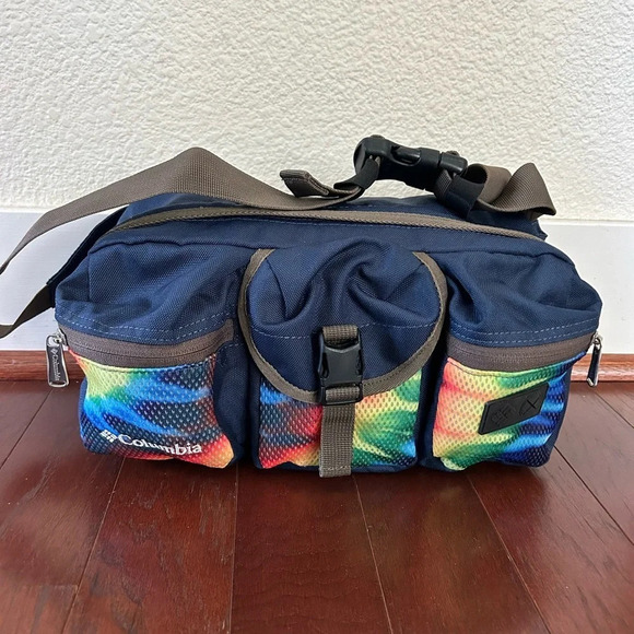 Like new Columbia Fanny Pack body bag waist bag large multiple bags blue - Picture 12 of 12